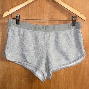 Calvin Klein Gray Athletic Shorts with Elastic Waistband